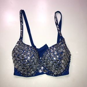 ✨ NWT ✨ Blue Rhinestone Bra